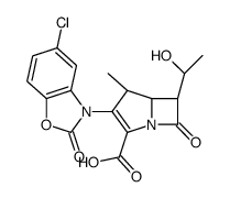 6-(1-hydroxyethyl)-2-(5-chloro-2-oxobenzoxazolin-3-yl)-1-methyl-1-carbapen-2-em-3-carboxylic acid结构式