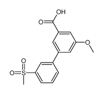 3-methoxy-5-(3-methylsulfonylphenyl)benzoic acid Structure