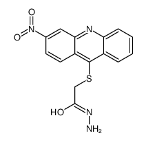 2-(3-nitroacridin-9-yl)sulfanylacetohydrazide结构式