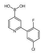 [2-(5-chloro-2-fluorophenyl)pyridin-4-yl]boronic acid结构式