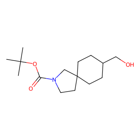 tert-butyl 8-(hydroxymethyl)-2-azaspiro[4.5]decane-2-carboxylate结构式