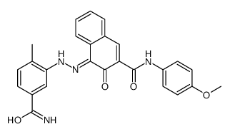 4-[(5-carbamoyl-o-tolyl)azo]-3-hydroxy-2-naphth-p-anisidide structure