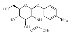 4-氨基苯基2-乙酰氨基-2-脱氧-β-D-吡喃葡萄糖苷结构式