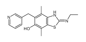 6-Benzothiazolol,2-(ethylamino)-4,7-dimethyl-5-(3-pyridinylmethyl)-结构式