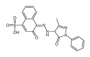 4-[[(4,5-Dihydro-3-methyl-5-oxo-1-phenyl-1H-pyrazol)-4-yl]azo]-3-hydroxy-1-naphthalenesulfonic acid structure