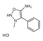 3-methyl-4-phenyl-2H-oxadiazol-2-ium-5-amine,chloride结构式