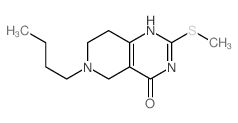 Pyrido[4,3-d]pyrimidin-4(3H)-one,6-butyl-5,6,7,8-tetrahydro-2-(methylthio)- Structure