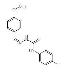 Hydrazinecarbothioamide,N-(4-fluorophenyl)-2-[(4-methoxyphenyl)methylene]-结构式