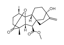 ent-13-hydroxy-1-iodo-20-norgibberell-16-ene-7,19-dioic acid 7-methyl ester 19,10-lactone结构式