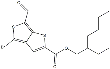 2-ethylhexyl 4-bromo-6-formylthieno[3,4-b]thiophene-2-carboxylate结构式