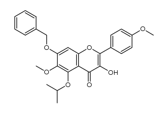 7-(benzyloxy)-3-hydroxy-5-isopropoxy-6-methoxy-2-(4-methoxyphenyl)-4H-chromen-4-one Structure