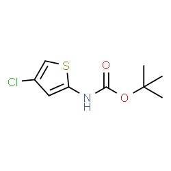 (4-氯噻吩-2-基)氨基甲酸叔丁酯结构式