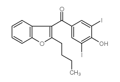 2-BUTYL-3-(3,5-DIIODO-4-HYDROXYBENZOYL) BENZOFURAN Structure