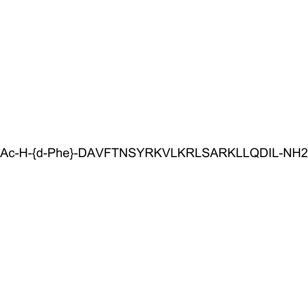 N-乙酰基-L-组氨酰-D-苯丙氨酰-L-alpha-天冬氨酰-L-丙氨酰-L-缬氨酰-L-苯丙氨酰-L-苏氨酰-L-天冬氨酰胺酰-L-丝氨酰-L-酪氨酰-L-精氨酰-L-赖氨酰-L-缬氨酰-L-亮氨酰-L-赖氨酰-L-精氨酰-L-亮氨酰-L-丝氨酰-L-丙氨酰-L-精氨酰-L-赖氨酰-L-亮氨酰-L-亮氨酰-L-谷氨酰胺酰-L-alpha-天冬氨酰-L-异亮氨酰-L-亮氨酰胺结构式