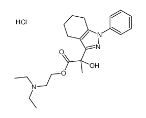 2-(diethylamino)ethyl 2-hydroxy-2-(1-phenyl-4,5,6,7-tetrahydroindazol-3-yl)propanoate,hydrochloride Structure