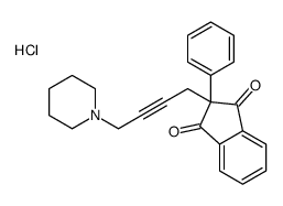 2-phenyl-2-(4-piperidin-1-ylbut-2-ynyl)indene-1,3-dione,hydrochloride结构式