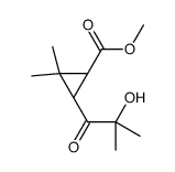 methyl (1R,3R)-3-(2-hydroxy-2-methylpropanoyl)-2,2-dimethylcyclopropane-1-carboxylate结构式