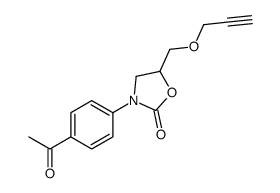 3-(4-Acetylphenyl)-5-[(2-propynyloxy)methyl]-2-oxazolidinone Structure