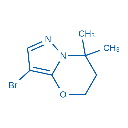 3-Bromo-7,7-dimethyl-6,7-dihydro-5H-pyrazolo[5,1-b][1,3]oxazine structure