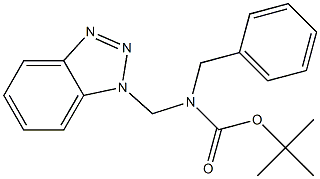 tert-Butyl N-(1H-1,2,3-benzotriazol-1-ylmethyl)-N-benzylcarbamate结构式