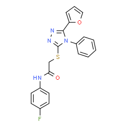 N-(4-fluorophenyl)-2-{[5-(furan-2-yl)-4-phenyl-4H-1,2,4-triazol-3-yl]sulfanyl}acetamide Structure