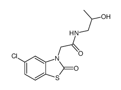 2-(5-chloro-2-oxo-benzothiazol-3-yl)-N-(2-hydroxy-propyl)-acetamide结构式