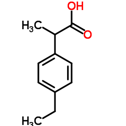 (2RS)-2-(4-Ethylphenyl)propanoic acid Structure