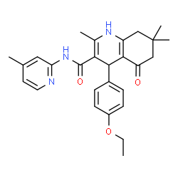 4-(4-ethoxyphenyl)-2,7,7-trimethyl-N-(4-methyl-2-pyridinyl)-5-oxo-1,4,5,6,7,8-hexahydro-3-quinolinecarboxamide picture