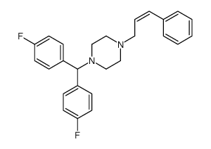 1-[bis(4-fluorophenyl)methyl]-4-(3-phenylprop-2-enyl)piperazine结构式