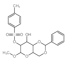 4-methoxy-3-(4-methylphenyl)sulfonyloxy-9-phenyl-5,8,10-trioxabicyclo[4.4.0]decan-2-ol结构式