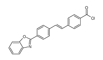 4-[2-[4-(1,3-benzoxazol-2-yl)phenyl]ethenyl]benzoyl chloride Structure