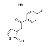 2-amino-3-[2-(4-fluoro-phenyl)-2-oxo-ethyl]-thiazolium, bromide Structure