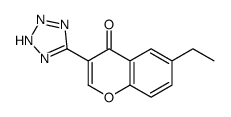 6-ethyl-3-(1H-tetrazol-5-yl)chromone structure