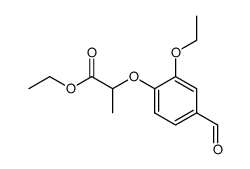 ethyl 2-(2-ethoxy-4-formylphenoxy)propanoate structure