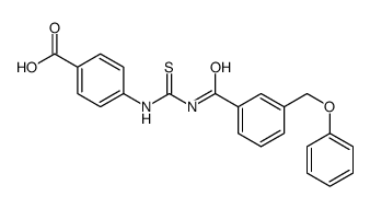 4-[[[[3-(PHENOXYMETHYL)BENZOYL]AMINO]THIOXOMETHYL]AMINO]-BENZOIC ACID Structure