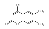 4-羟基-6,7-二甲基香豆素结构式