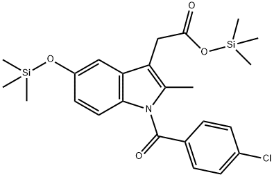 1-(4-Chlorobenzoyl)-2-methyl-5-[(trimethylsilyl)oxy]-1H-indole-3-acetic acid trimethylsilyl ester结构式