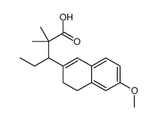 3-(6-methoxy-3,4-dihydronaphthalen-2-yl)-2,2-dimethylpentanoic acid Structure