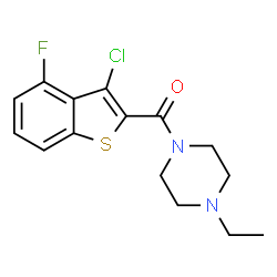 Piperazine, 1-[(3-chloro-4-fluorobenzo[b]thien-2-yl)carbonyl]-4-ethyl- (9CI) structure