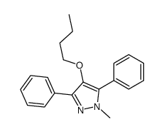 4-butoxy-1-methyl-3,5-diphenylpyrazole Structure