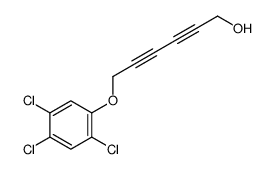 6-(2,4,5-trichlorophenoxy)hexa-2,4-diyn-1-ol结构式