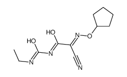 N-cyclopentyloxy-2-(ethylcarbamoylamino)-2-oxoethanimidoyl cyanide Structure