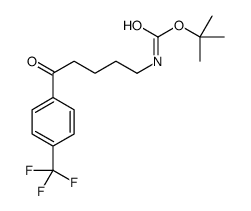 Carbamic acid, [5-oxo-5-[4-(trifluoromethyl)phenyl]pentyl]-, 1,1-dimethylethyl ester Structure