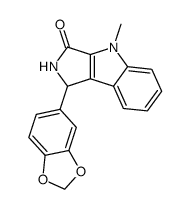 1-benzo[1,3]dioxol-5-yl-4-methyl-1,4-dihydro-2H-pyrrolo[3,4-b]indol-3-one Structure