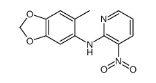 N-(6-methyl-1,3-benzodioxol-5-yl)-3-nitropyridin-2-amine Structure