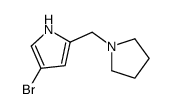 4-bromo-2-(pyrrolidin-1-ylmethyl)-1H-pyrrole Structure