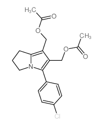 [2-(acetyloxymethyl)-3-(4-chlorophenyl)-6,7-dihydro-5H-pyrrolizin-1-yl]methyl acetate结构式