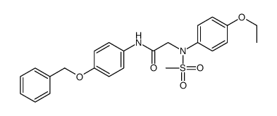 2-(4-ethoxy-N-methylsulfonylanilino)-N-(4-phenylmethoxyphenyl)acetamide结构式