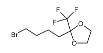 2-(4-bromobutyl)-2-(trifluoromethyl)-1,3-dioxolane结构式