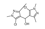 Bis(5-chloro-1,3-dimethyl-1H-pyrazol-4-yl)methanol结构式